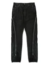 Rick Owens Drkshdw Hollywood Boan Banana Zip-detail Jeans In Black