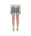 Rick Owens Drkshdw Blue Hollywood Buds Shorts In Nude