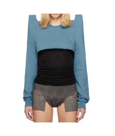 RICK OWENS DRKSHDW HOLLYWOOD CROPPED TECSWEAT SWEATSHIRT