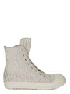 Rick Owens Drkshdw Hollywood Denim Sneakers In Milk
