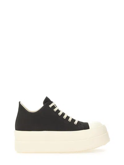 Rick Owens Drkshdw "double Bumper" Low Sneaker In Black