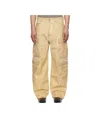 Rick Owens Drkshdw Beige Hollywood Double Cargo Jumbo Belas Denim Pants In Nude