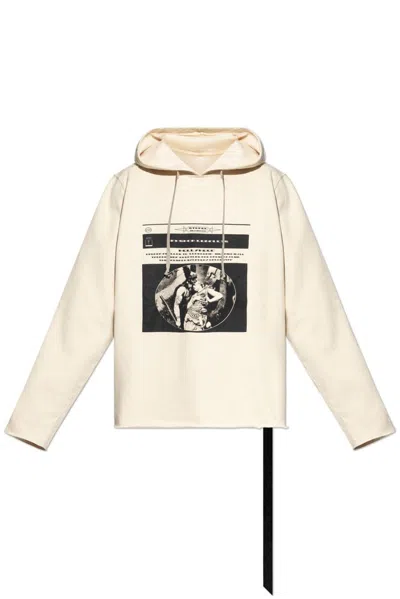 Rick Owens Drkshdw Klassischer Hoodie In Beige