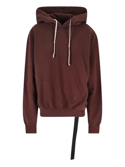 RICK OWENS DRKSHDW HOLLYWOOD HOODIE - BROWN