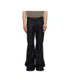 Rick Owens Drkshdw Black Hollywood Bias Bootcut Jeans In Black