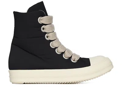 Pre-owned Rick Owens Drkshdw Hollywood Jumbo Lace Puffer High (women's) Sneakers In Black/milk