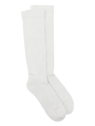 Rick Owens Drkshdw Hollywood Knee-high Socks In Grey