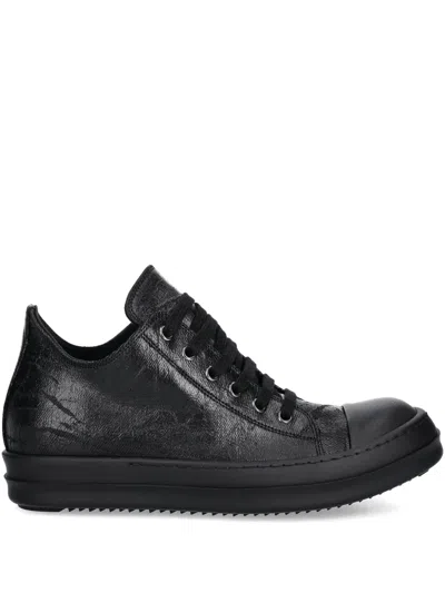 Rick Owens Drkshdw Hollywood Lace-up Low-top Sneakers In Black