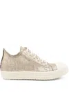 Rick Owens Drkshdw Round Toe Low Top Sneakers In Gold