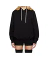 Rick Owens Drkshdw Black Hollywood Oversized Hoodie In Black