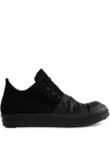 Rick Owens Drkshdw Black Hollywood Hustler Low Sneaks Sneakers In 黑色