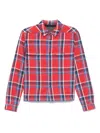 Rick Owens Drkshdw Cropped Outershirt Shirt In Red