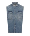 Rick Owens Drkshdw Indigo Hollywood Sl Tommy Jumbo Denim Overshirt In Blue