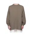 Rick Owens Drkshdw Gray Hollywood Tommy Ls Sweatshirt In Green