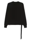 Rick Owens Drkshdw Black Hollywood Crewneck Sweatshirt In Black