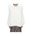 Rick Owens Drkshdw Off-white Hollywood Tecsweat Sweatshirt In Milk Color