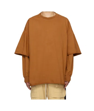Rick Owens Drkshdw Hollywood Tommy Hustler Sweat T-shirt In 153 Orange