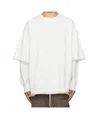 Rick Owens Drkshdw Off-white Hollywood Tommy Hustler Sweat T-shirt In White