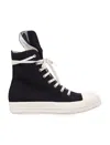 Rick Owens Drkshdw Drkshdw By Rick Owens Hollywood High Top Sneakers Black And Milk In Black