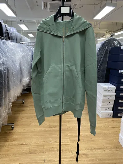 Rick Owens Drkshdw Hooded Casual Jacket In Green
