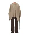 Rick Owens Drkshdw Hooded Cloak In Brown