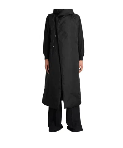 Rick Owens Drkshdw Hooded Coat In Black