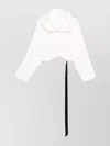 Rick Owens Drkshdw Hooded Cropped Long Sleeve Tunic In Gray