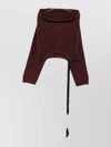 Rick Owens Drkshdw Hooded Cropped Tunic Drawstring Detail In Brown