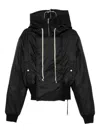 Rick Owens Drkshdw Hooded Drawstring-detail Jacket In Black
