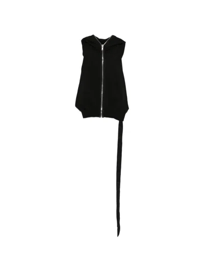 Rick Owens Drkshdw Hooded Gilet In Black