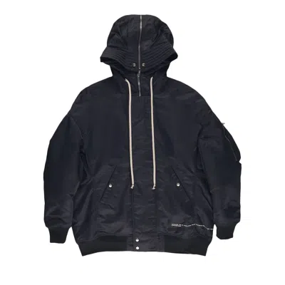 Pre-owned Rick Owens Drkshdw Hooded Long Bomber 'black/mauve' | Men's Size L