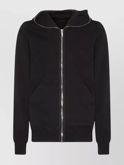 RICK OWENS DRKSHDW HOODED LONG SLEEVE SWEATSHIRT AND POCKETS