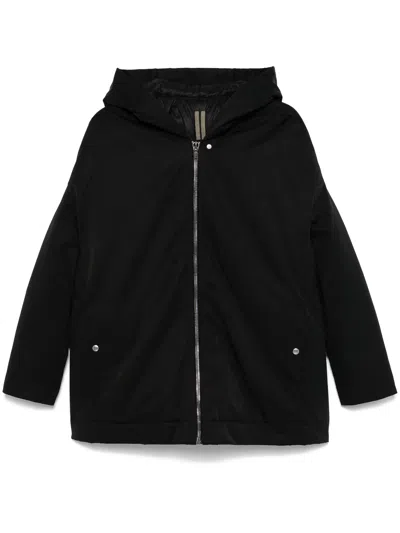 Rick Owens Drkshdw Hooded Peter Coat In Black