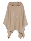Rick Owens Drkshdw Hooded Poncho In Neutral