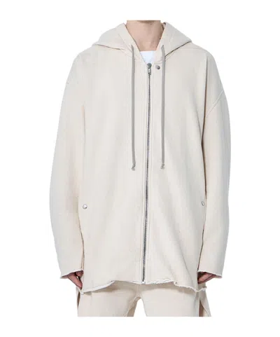 Rick Owens Drkshdw Hooded Sweatshirt In White