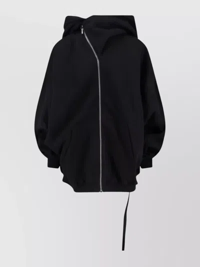 RICK OWENS DRKSHDW HOODED SWEATSHIRT WITH DRAWSTRING AND POCKETS