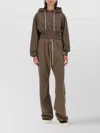 Rick Owens Drkshdw Hooded Sweatshirt With Drawstring And Snap Buttons