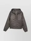 Rick Owens Drkshdw Hooded Windbreaker Featuring Side Pockets In Gray
