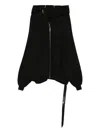 Rick Owens Drkshdw Hooded Zip-up Sweatshirt In Black