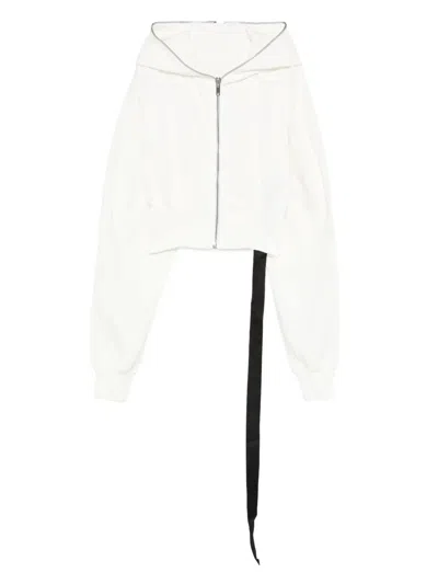 Rick Owens Drkshdw Hooded Zip-up Top In Neutral