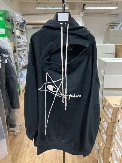 Rick Owens Drkshdw Hoodie In Black