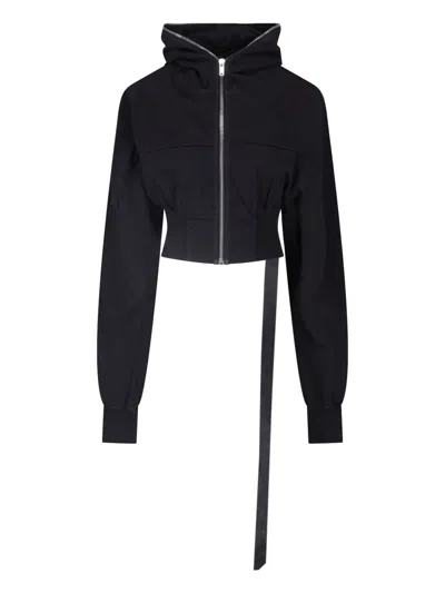 Rick Owens Drkshdw Hoodie "collage Gimp" In Black