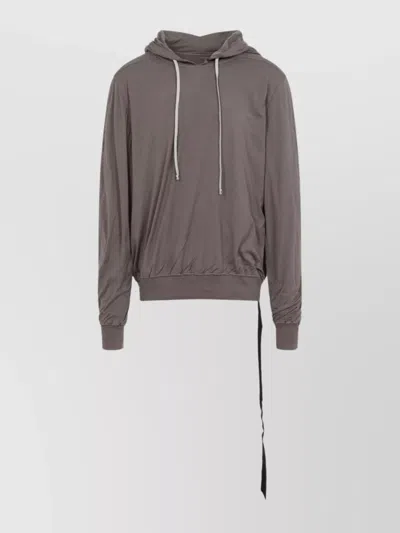 Rick Owens Drkshdw Hoodie Oversized Adjustable Hood In Brown