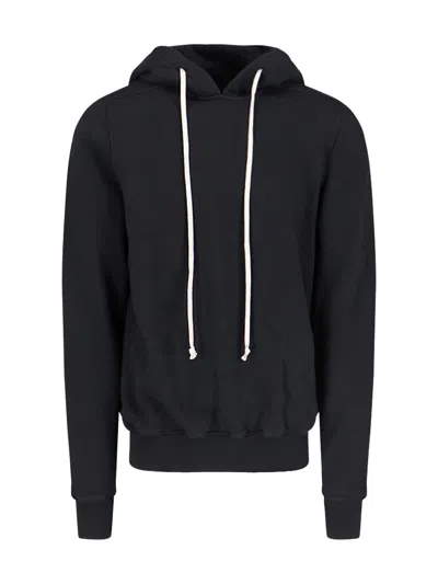 Rick Owens Drkshdw Hoodie With Fringe In Black  