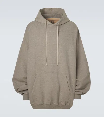 Rick Owens Drkshdw Hun Cotton-blend Jersey Hoodie In Brown