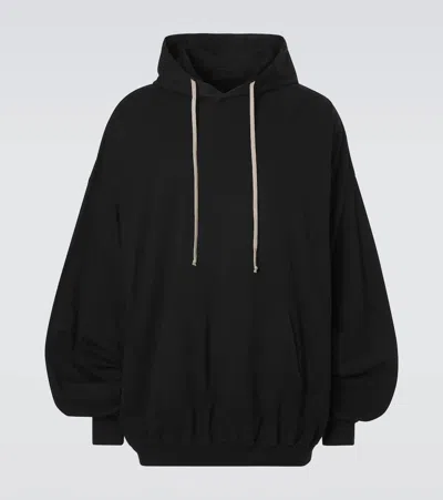 Rick Owens Drkshdw Hun Cotton Jersey Hoodie In Black