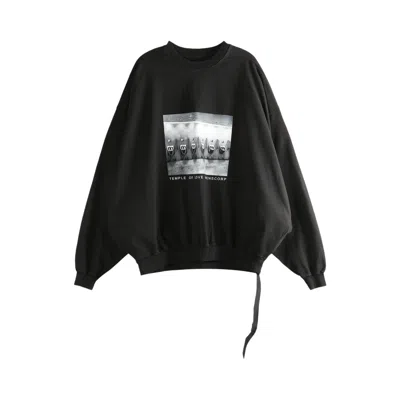Pre-owned Rick Owens Drkshdw Hun Crewneck T-shirt 'black/milk' | Men's Size Onesize