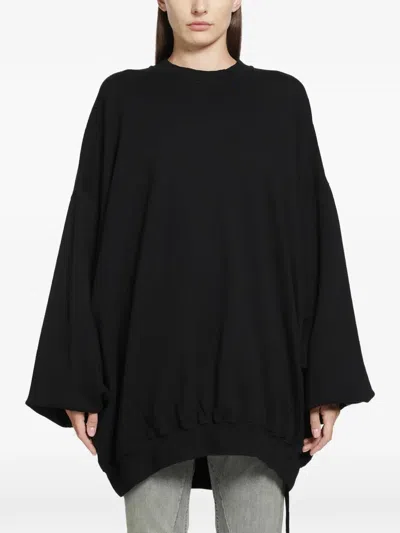 Rick Owens Drkshdw Hun Oversized Sweatshirt In Black