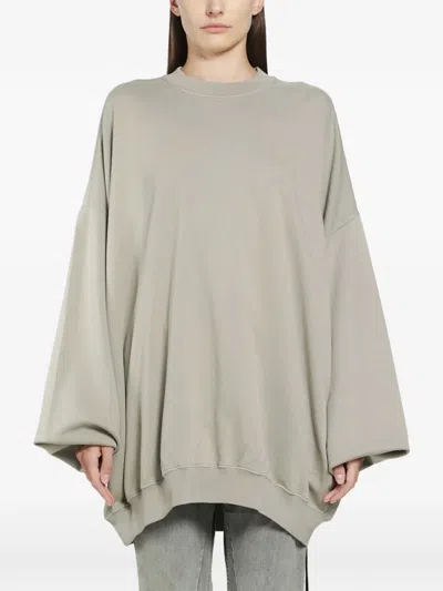 Rick Owens Drkshdw Hun Oversized Sweatshirt In Gray