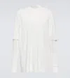 Rick Owens Drkshdw Hustler Cotton Sweatshirt In White